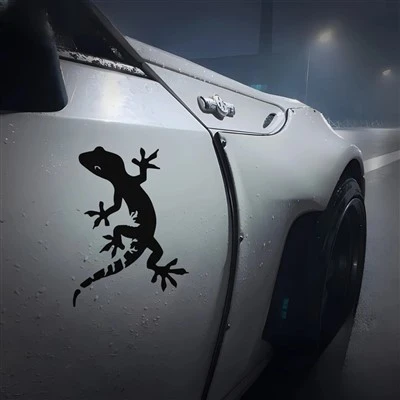 Gecko spacerujący furgonetka okienna naklejka