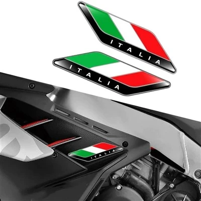Włochy Tricolor Flag Emblem Badge 3D
