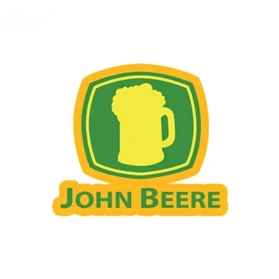 JOHN BEERE, Naklejka z jeleniem pijącym piwo