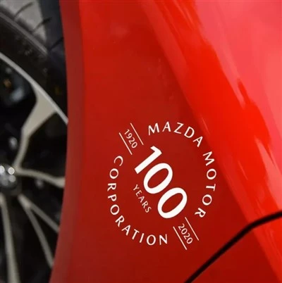 Naklejki logo 100. rocznicy Mazdy