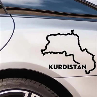 Mapa Mapa Bliskiego Wschodu kontur winylowe naklejki samochodowe