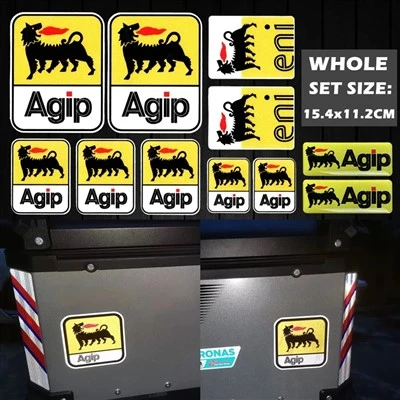 Naklejki motocyklowe Agip Eni Oil na motocykl