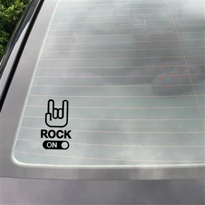 Rock on Car Sticker Hand podpis Hard Rock Kalekacze