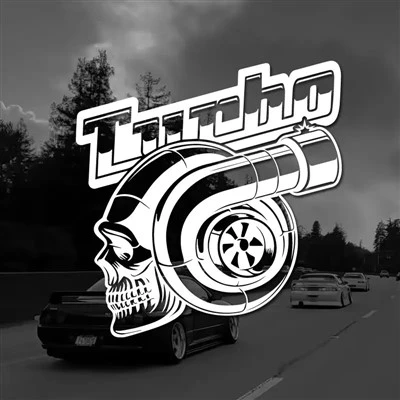 Naklejki samochodowe z turbo czaszki winylowe naklejki