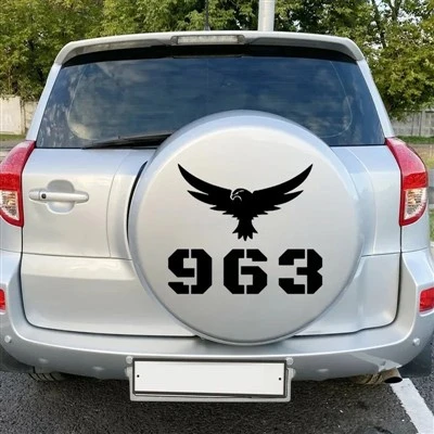 Syria Map 963 Eagle Car Sticker