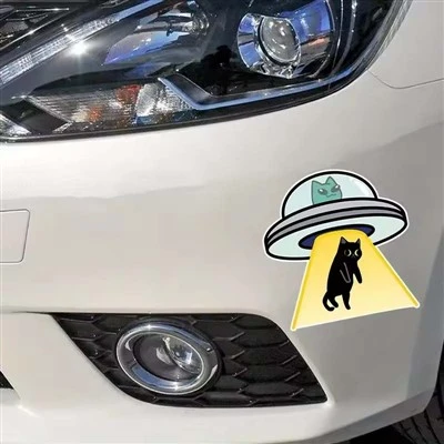 UFO Catch A Cat Winyl Waterproof Nakciarz