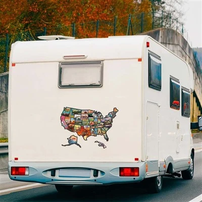Naklejka z mapą USA