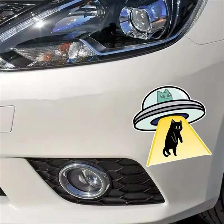 UFO Catch A Cat Winyl Waterproof Nakciarz