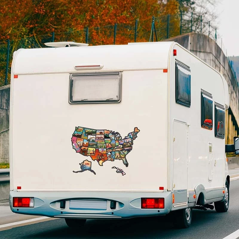 Naklejka z mapą USA