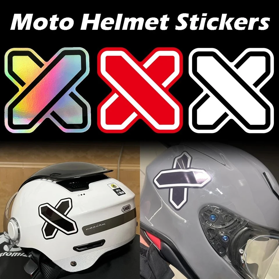 X Logo odblaskowe/laserowe naklejki motocyklowe
